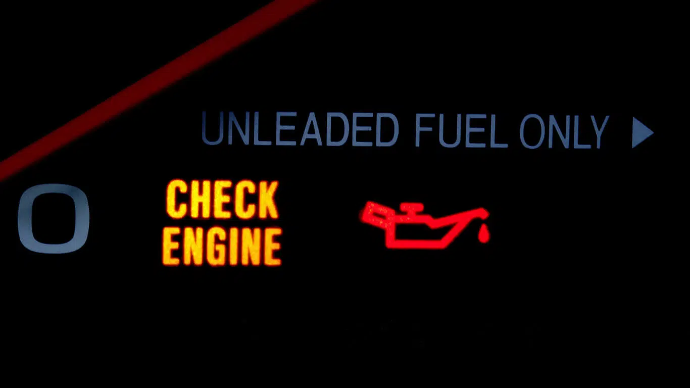 Check engine light triggers maintenance alert