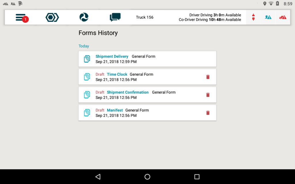 sustainable fleet management plan - picture of digital forms history, replacing paper forms