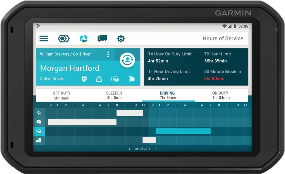 Garmin device