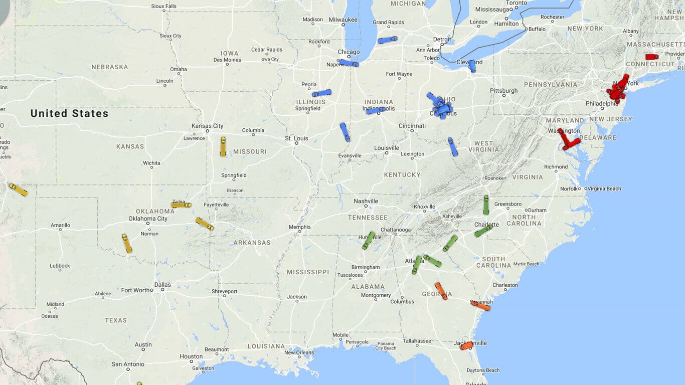 IntelliHub displays all of your vehicles and assets in a single view.