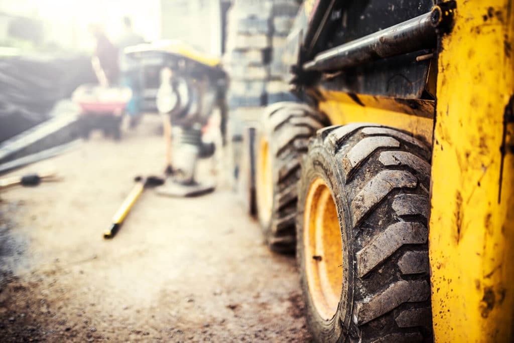 Close up photo of construction equipment - track equipment today with our equipment management solutions.