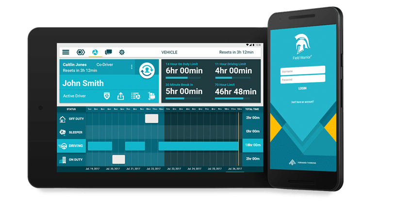 Field Warrior Tablet and Smartphone view