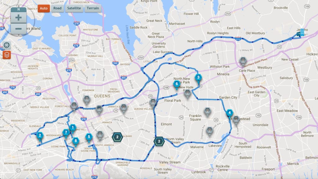 Route Matrix browser view