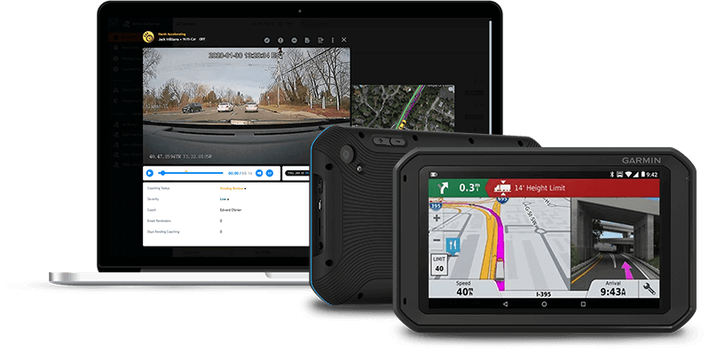 fleetcam displayed on a garmin navigator through field warrior