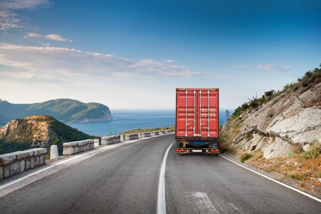 truck on the highway