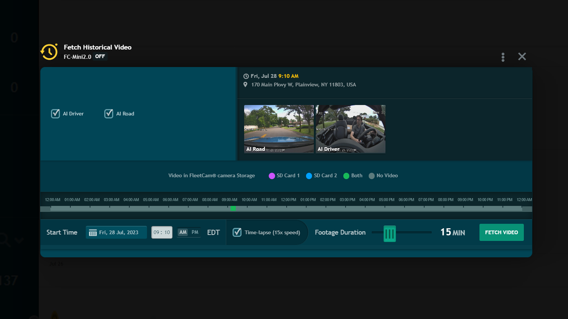 Forward Thinking Systems Introduces Time-Lapse Feature to FleetCam