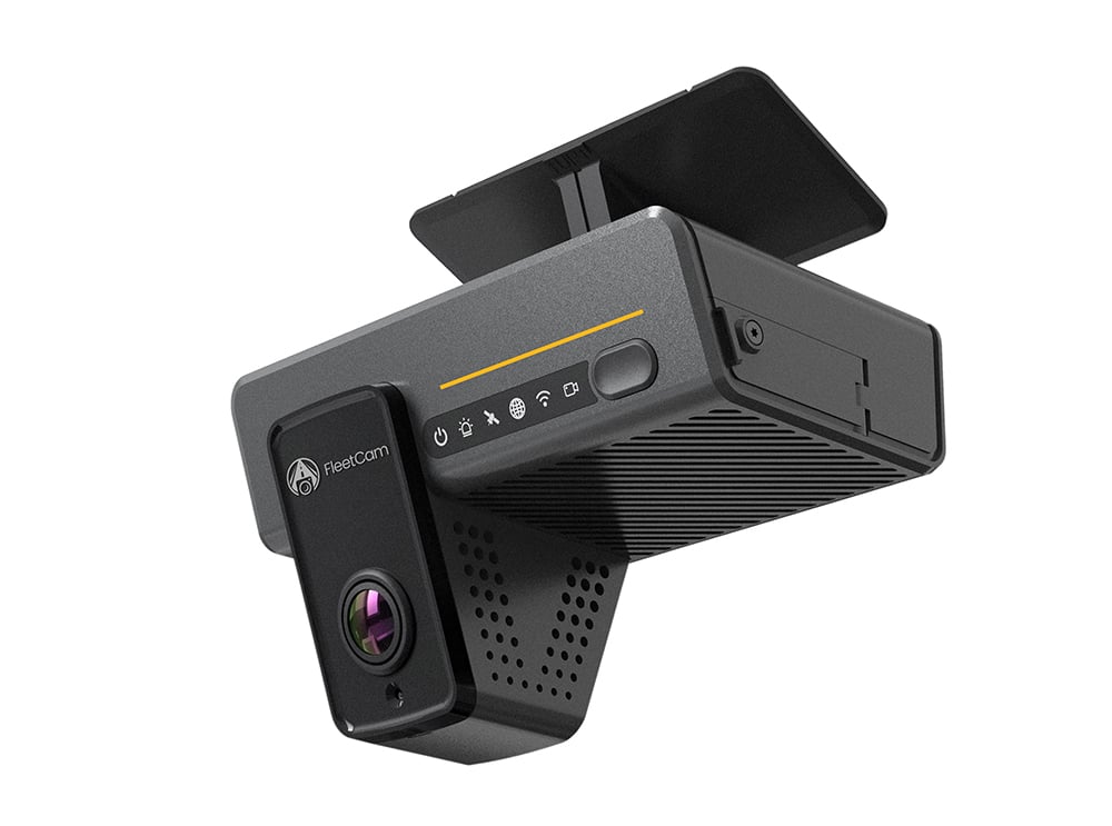 FleetCam Pro AI - one of the best dash cams for trucks on the market, complete with front and rear lenses, gps tracking, motion detection, full hd, and true fatigue detection.