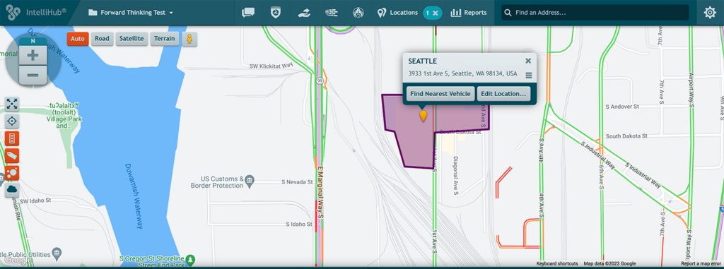 IntelliHub Geofence - Heavy equipment tracking solution with real time geofence alerts- set alerts when shipping containers, powered equipment, or valuable tools leave the designated area