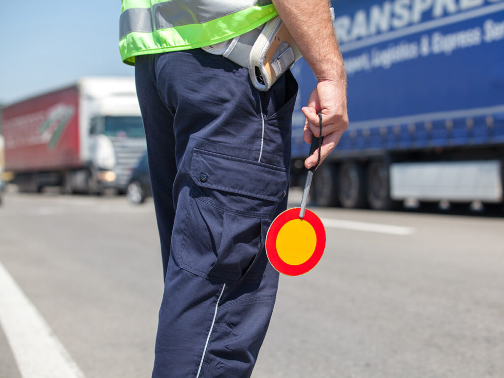Roadside Department of Transportation (DOT) inspection.