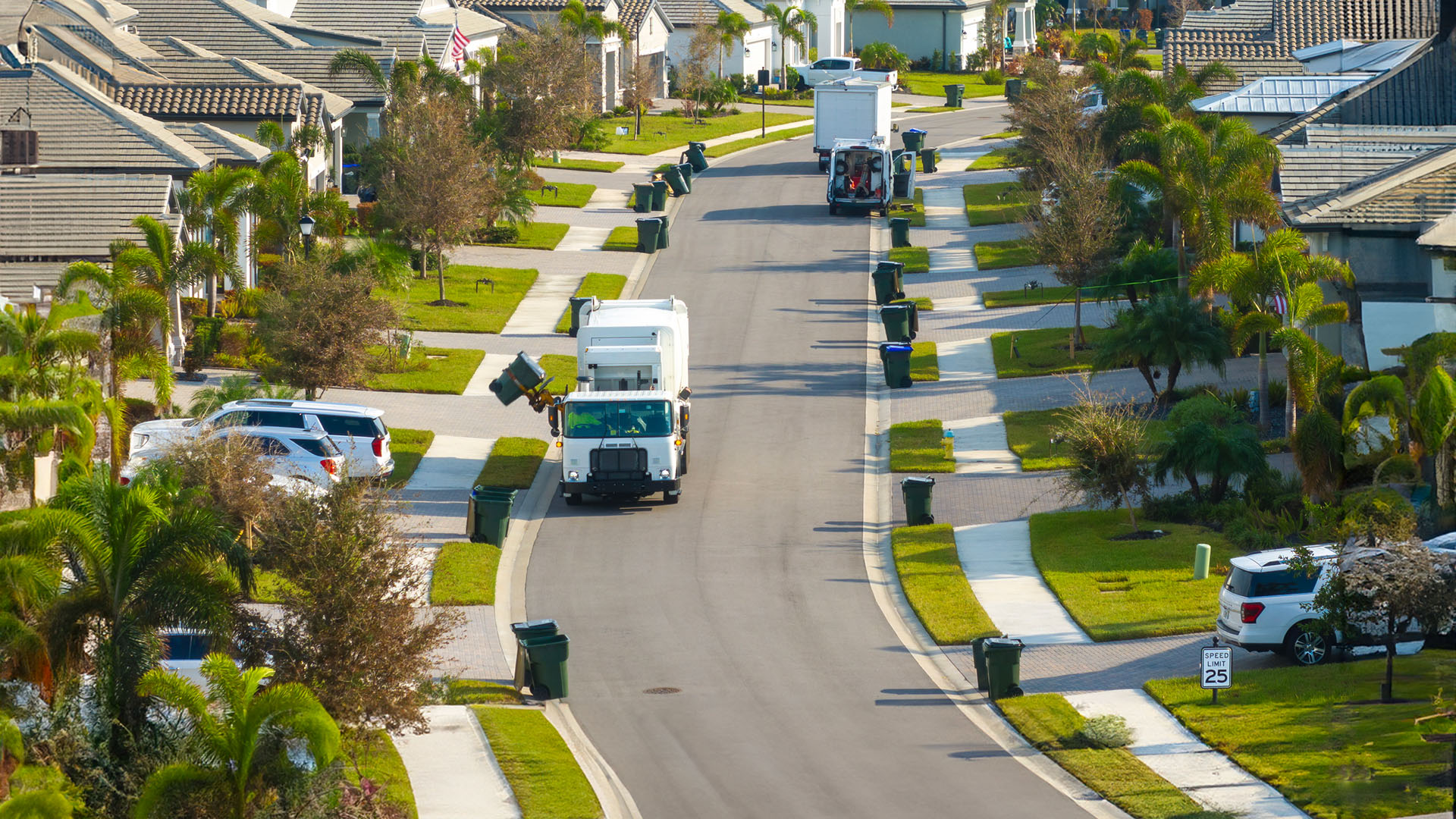 Waste hauler collection route