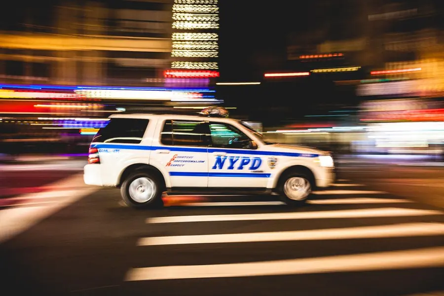 Police patrol SUV on a city street
