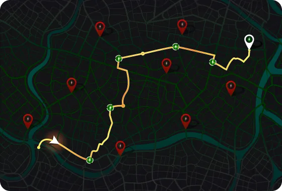 IntelliHub live map with vehicles and assets