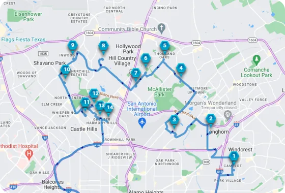 Route Matrix optimized route on a map